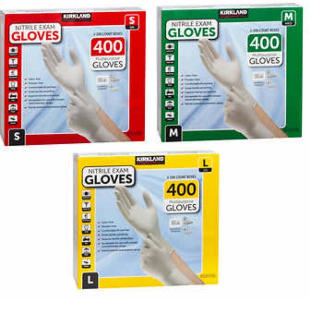Kirkland Nitrile Exam Gloves Health Medical 400 ct multipurpose new pick…